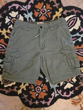 🔥🔥Y2K Men's Olive Green Cargo Shorts - S&B Ouality APPAREL OUTFITTERS🔥🔥sz 32